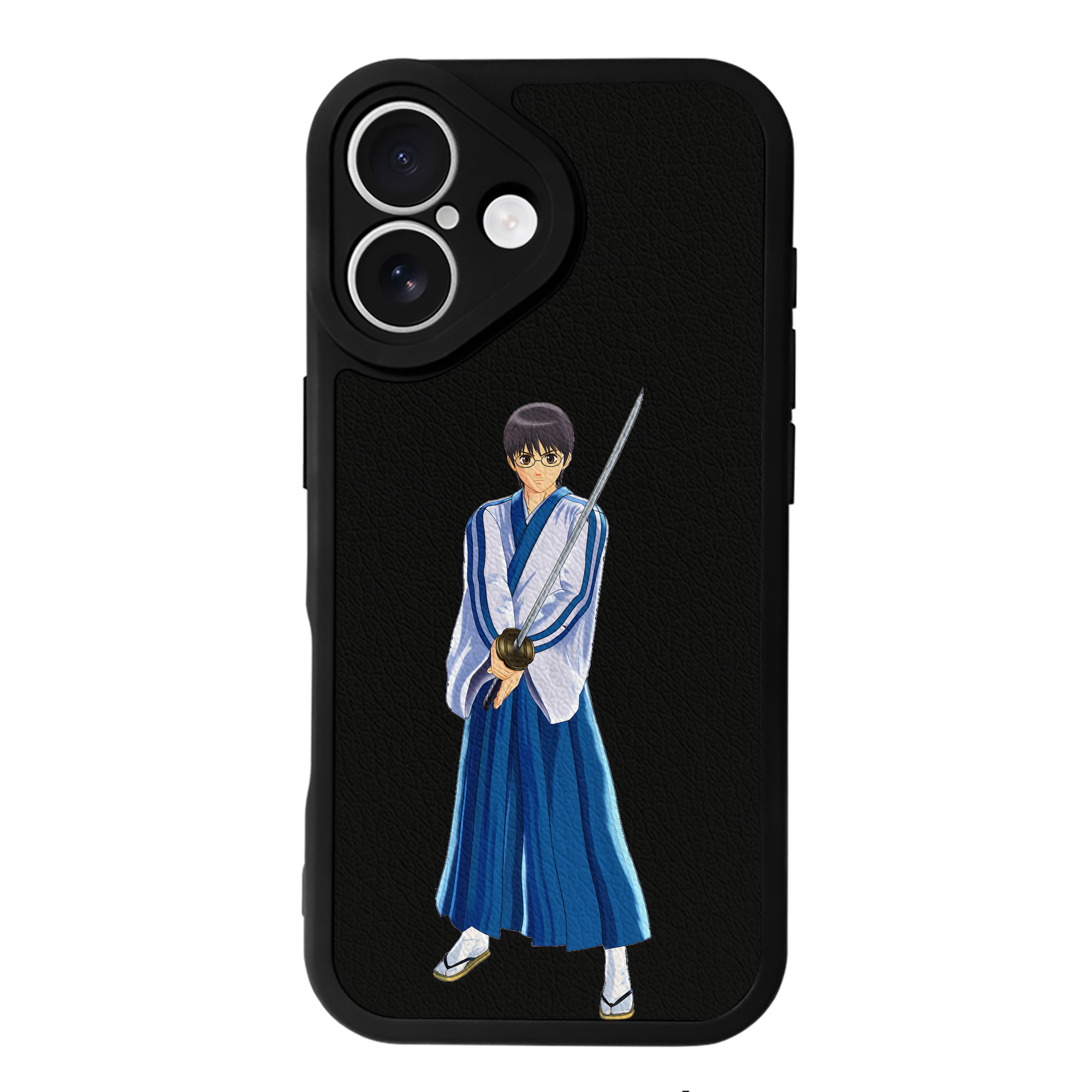 （画像用） ぎんたま 坂田銀時（さかたぎんとき） 神楽 志村新八（しむら しんぱち） GINTAMA Sakata Gintoki Kagura Shimura Shinpachi 【iPhone 16シリーズ対応】シリコンスマホケース（レザー調） 材質：シリコン